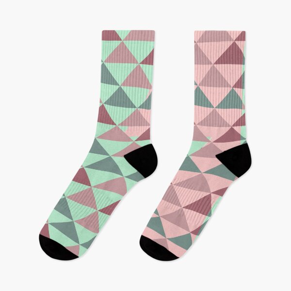 Item preview, Geometric pattern background mint and pink designed and sold by Apkdesigner.