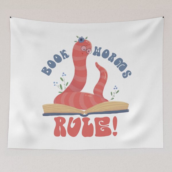 Item preview, Bookworms rule - cute worm reading a book designed and sold by shmodev.