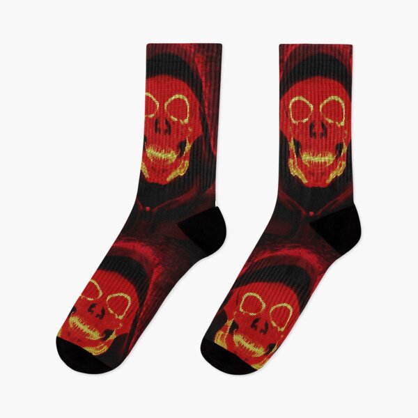 Item preview, Flaming Glowing Skull 8-bit Pixel Art designed and sold by PixelDripped.