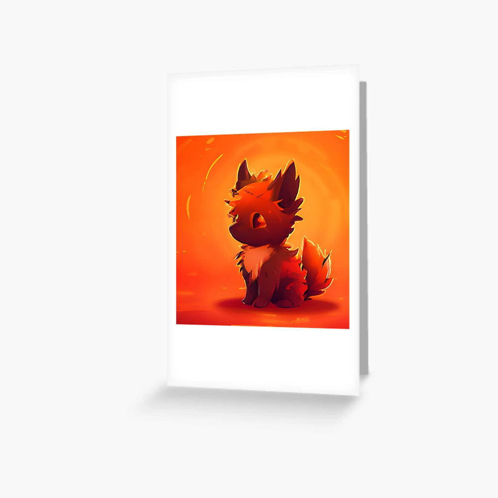 Cute fire racoon kit, cartoon drawing, Ai Generated Art  Kids T-Shirt for  Sale by AC Chidiac