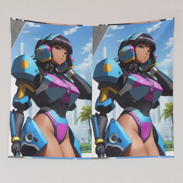 Item preview, Vice Mecha Gworl | Black Anime Girl designed and sold by blackanimemecca.