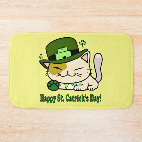 Item preview, Happy St Catricks Day, Saint Patrick's Cat Day, Fun, Cute Happy Cat  designed and sold by 1FunLife.