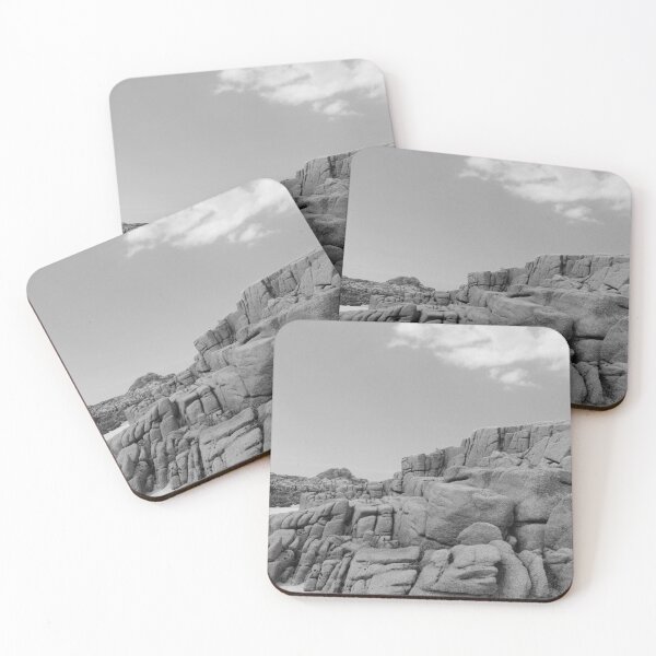 Item preview, Weather beaten rock Carrickfinn beach black and white designed and sold by eddiebarronshop.
