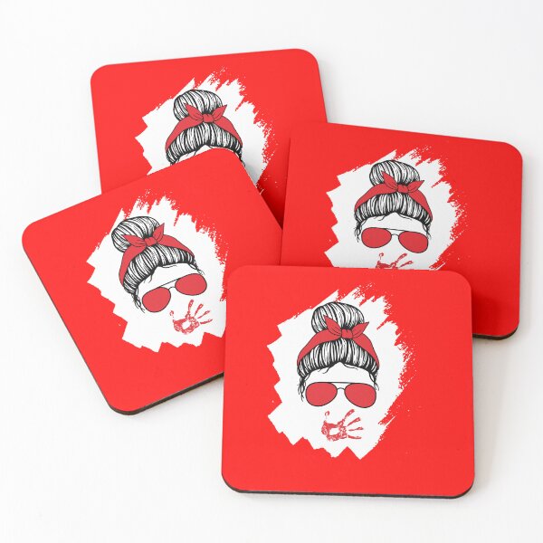 Item preview, mmiw messy bun Awareness: No more Stolen Sisters, native Indigenous girl Red hand print 5TH MAY  designed and sold by Fanmania.