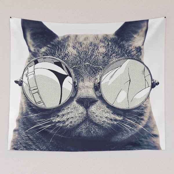 Item preview, Cool Gray Cat with Sunglasses designed and sold by epicgarment.