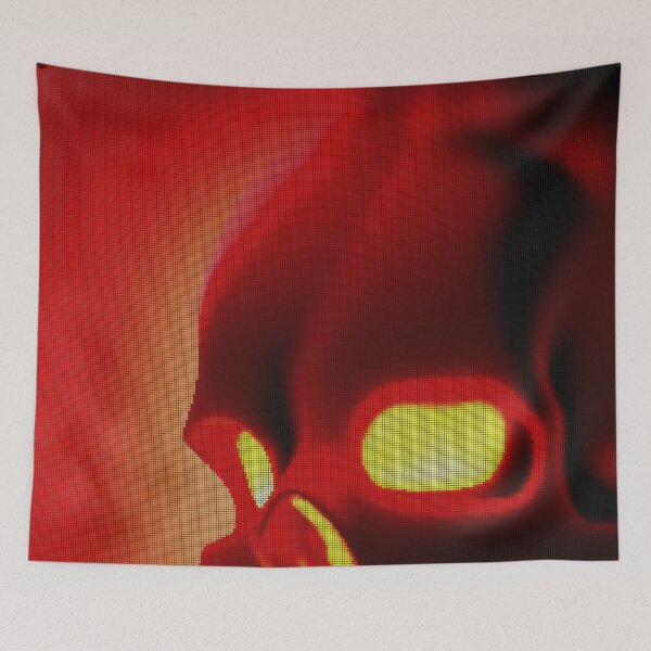 Item preview, Flaming Glowing Skull 8-bit Pixel Art designed and sold by PixelDripped.