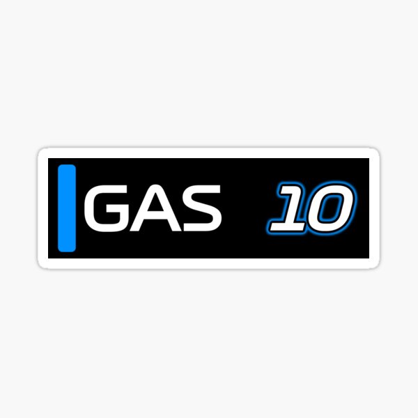 "Formula 1 2023 Pierre Gasly Number 10 TV Graphic" Sticker for Sale by