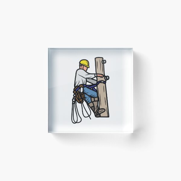 Item preview, Electrical Lineman | Electrician at Work| Electrical Professional Art designed and sold by EngineersArt.