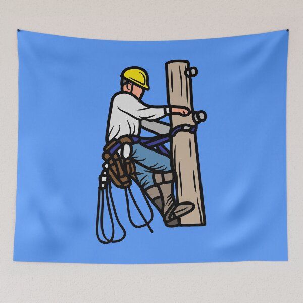 Item preview, Electrical Lineman | Electrician at Work| Electrical Professional Art designed and sold by EngineersArt.