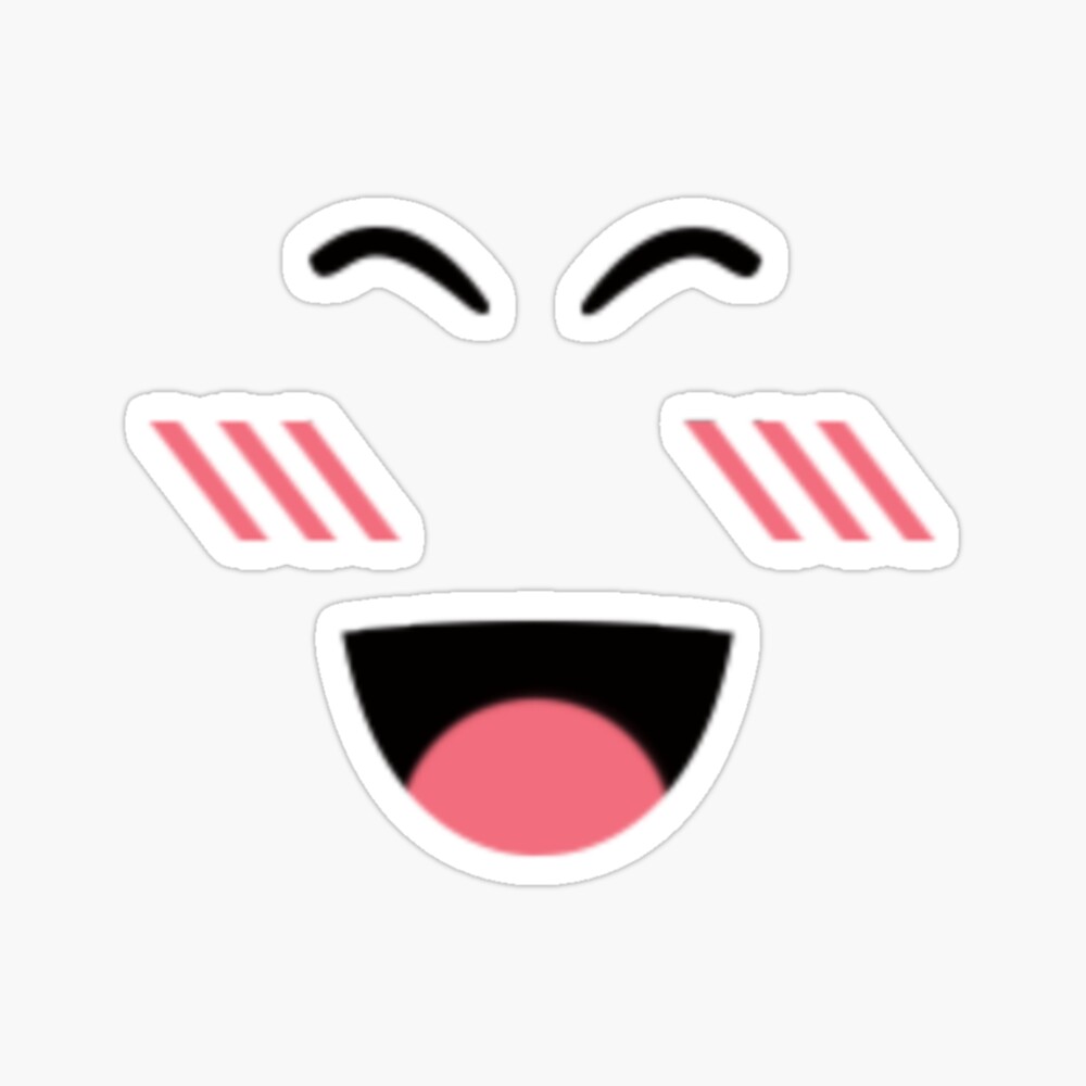 Super Happy Face Roblox Sticker - Super Happy Face Roblox