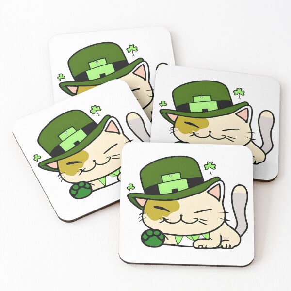 Item preview, St. Catricks Day - Saint Patrick's Day - Cut Funny Cat - Kawaii Cat designed and sold by 1FunLife.