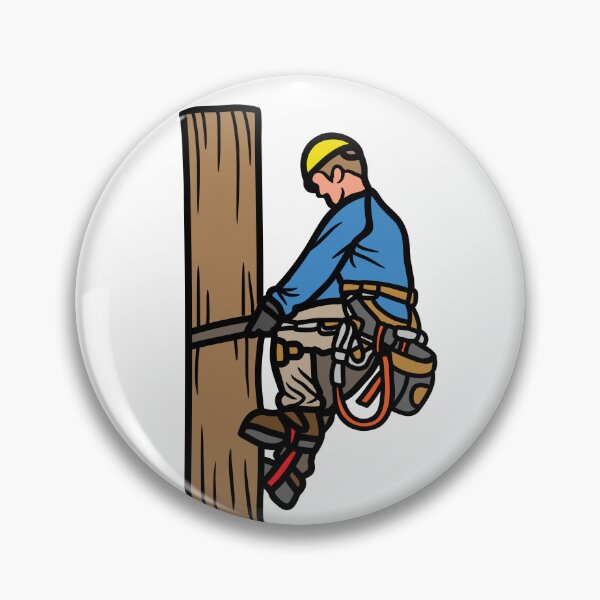 Item preview, Lineman on Pole | Electrician at Work| Electrical Engineering Art designed and sold by EngineersArt.