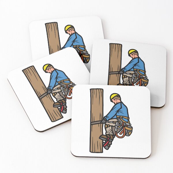 Item preview, Lineman on Pole | Electrician at Work| Electrical Engineering Art designed and sold by EngineersArt.