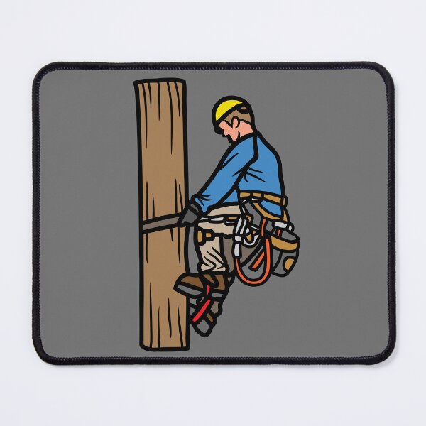 Item preview, Lineman on Pole | Electrician at Work| Electrical Engineering Art designed and sold by EngineersArt.