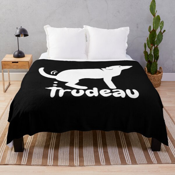 Item preview, Trudeau Dog Pooping 3 White Logo designed and sold by KomarDesigns.