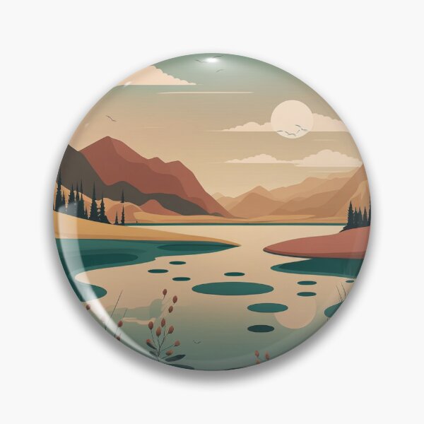 Item preview, Lake and Mountains in Autumn designed and sold by Art-Faux.