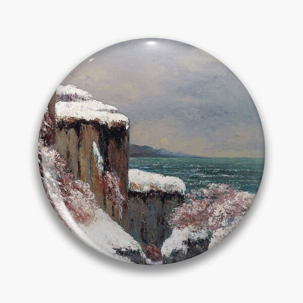 Item preview, Cliffs By The Sea Under The Snow | Gustave Courbet designed and sold by LaMadeleine.