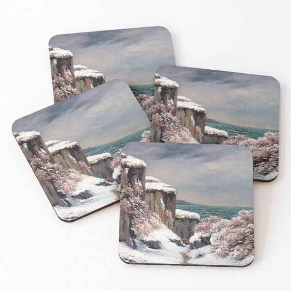 Item preview, Cliffs By The Sea Under The Snow | Gustave Courbet designed and sold by LaMadeleine.