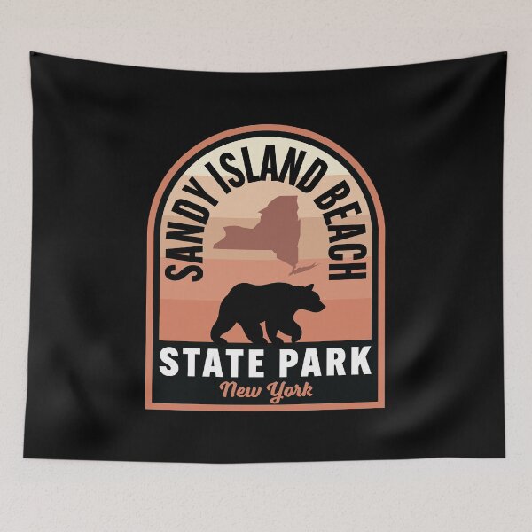 Item preview, Sandy Island Beach State Park NY Bear designed and sold by HalpinDesign.