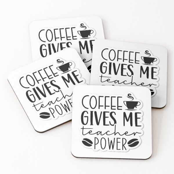 Item preview, Sticker Coffee Gives Me Teacher Power designed and sold by P2Genies.