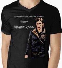 The Walking Dead Maggie Rhee T Shirt Men's V-Neck T-Shirt