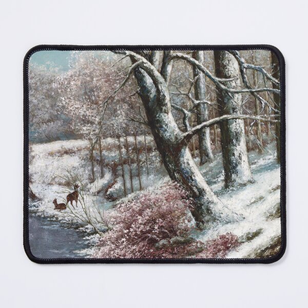 Item preview, The Forest in Winter and deers | Gustave Courbet designed and sold by LaMadeleine.