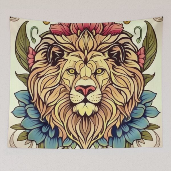 Item preview, Flora Lion designed and sold by MachineMadeArt.