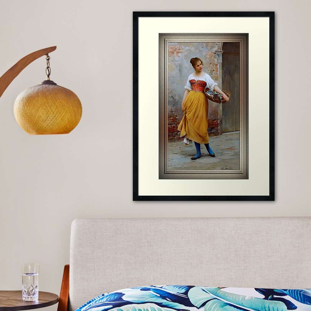 A Good Catch by Eugen von Blaas Remastered Xzendor7 Classical Art Old Masters Reproductions Framed Print