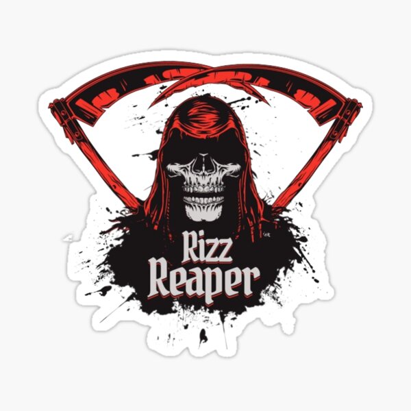 "Rizz reaper" Sticker for Sale by Designs-God | Redbubble