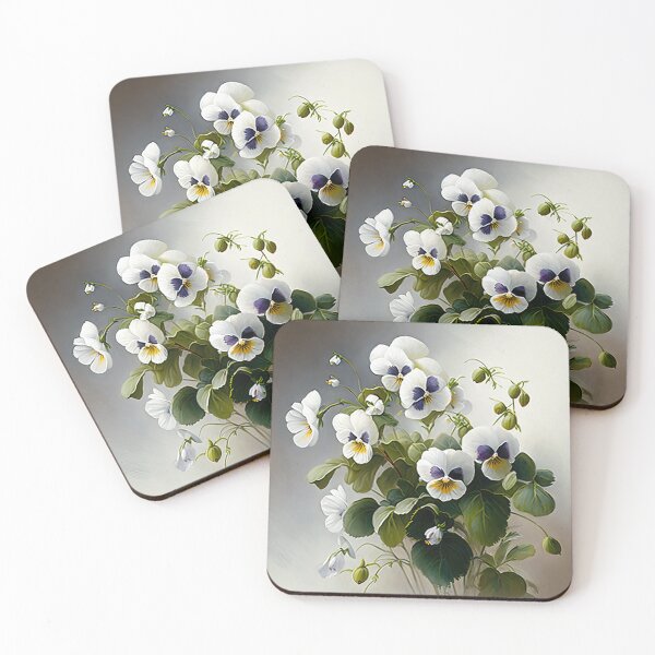 Item preview, White Violas  designed and sold by Vanover Designs.