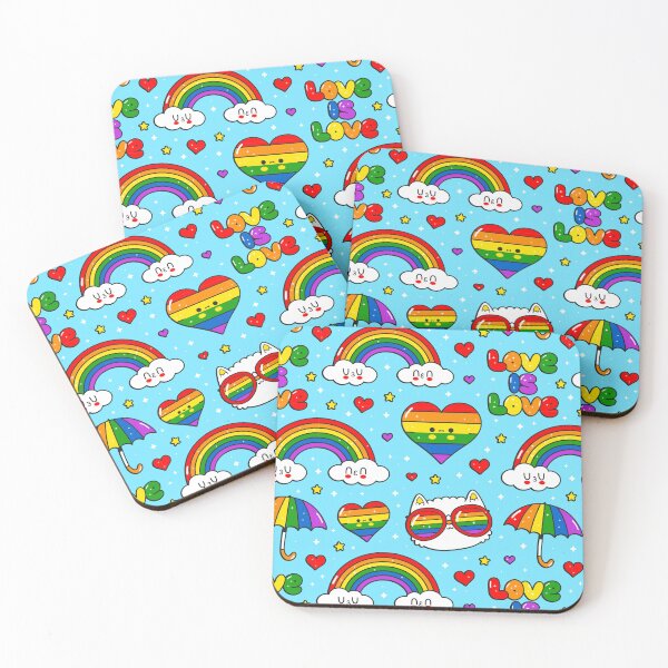 Item preview, Love is Love, Pride rainbow lgbt cute cats designed and sold by Spooky Witch Dream.