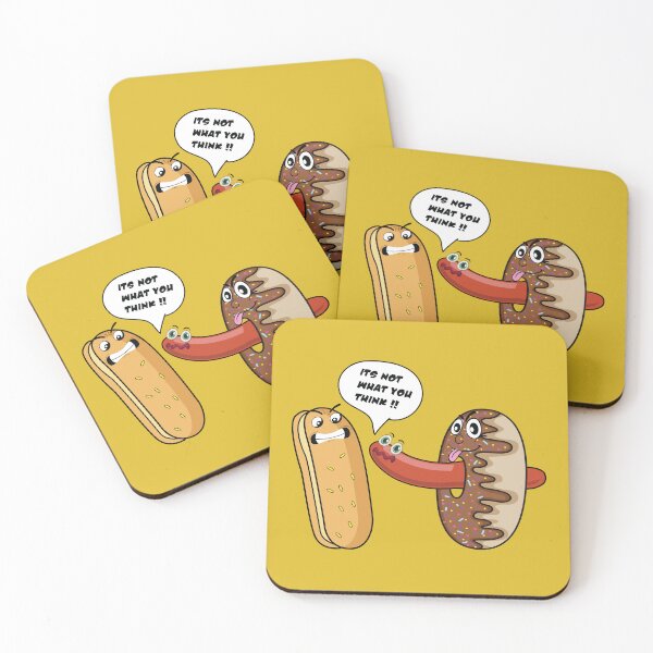 Item preview, Funny sausage hot dog with donut designed and sold by Donutlovers.