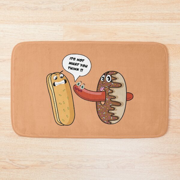 Item preview, Funny sausage hot dog with donut designed and sold by Donutlovers.