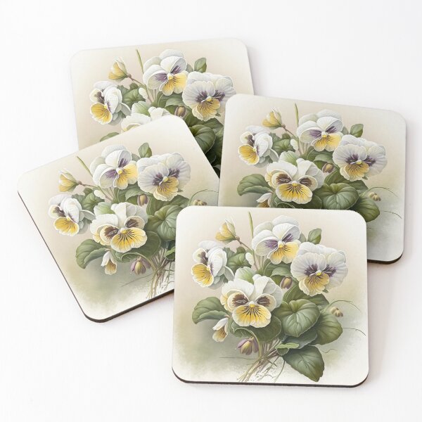 Item preview, White Violas  designed and sold by Vanover Designs.