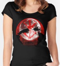 Blood moon guts and wolf Women's Fitted Scoop T-Shirt