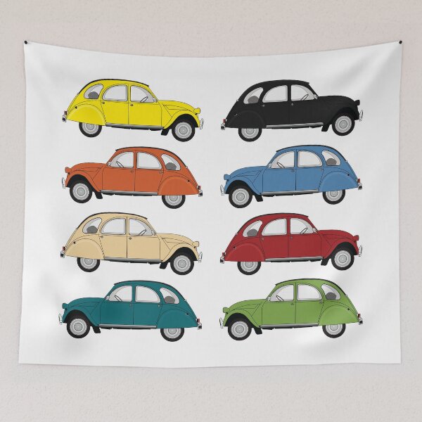 Item preview, Eight Colorful Citroen 2CVs designed and sold by paulclee.