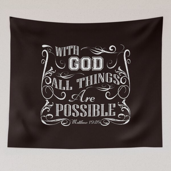 Item preview, With God, All Things Are Possible, Inspirational Faith Based Shirt for Women, Girls Religious tShirt With Bible Verse Scripture, Spiritual Tee Shirt designed and sold by crossesforever.