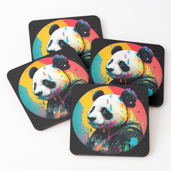 Item preview, Colorful Artistic Panda Circle #4 designed and sold by Artistic Pandas.