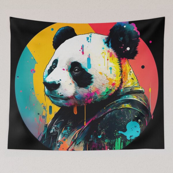 Item preview, Colorful Artistic Panda Circle #4 designed and sold by Artistic Pandas.