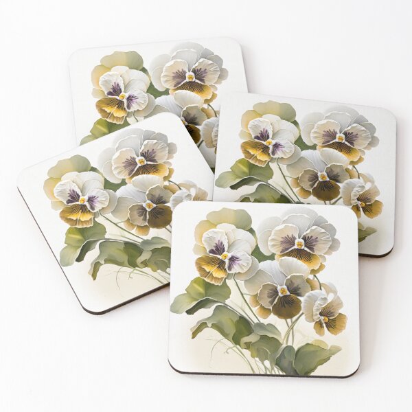 Item preview, White Violas  designed and sold by Vanover Designs.