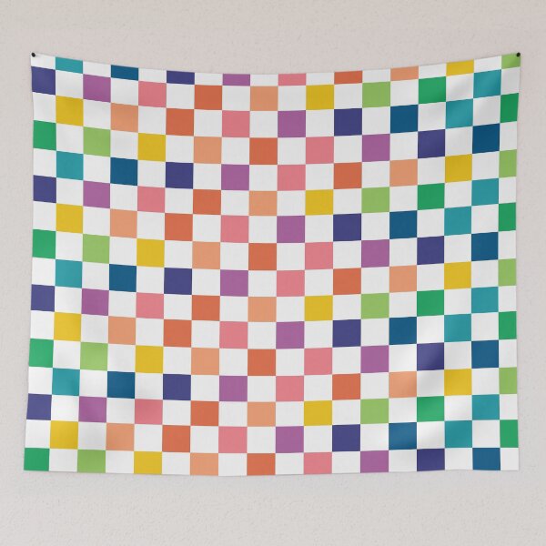 Item preview, Geometric rainbow square shapes designed and sold by flamendes.