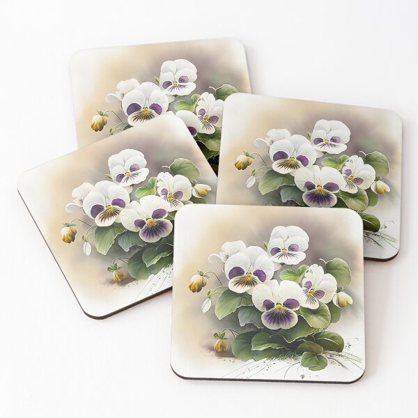 Item preview, White Violas  designed and sold by Vanover Designs.