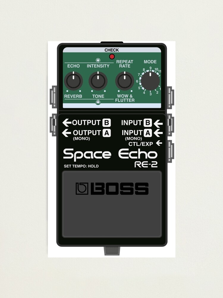 Boss RE-2 Space Echo Guitar Effect Pedal Photographic Print for Sale by  conform | Redbubble