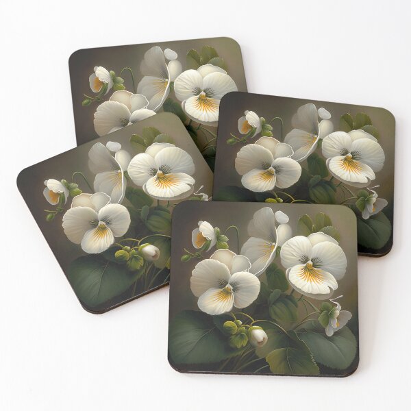 Item preview, White Violas  designed and sold by Vanover Designs.