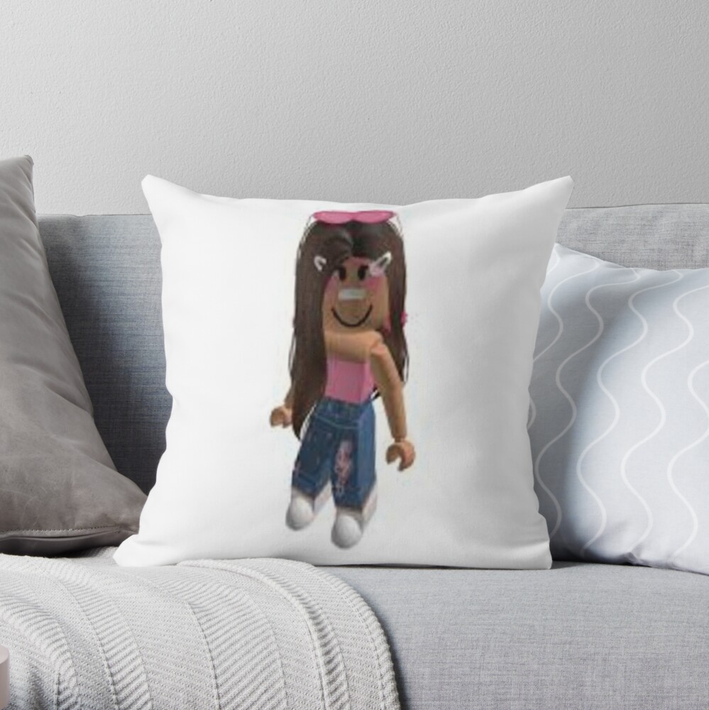 Roblox Pink Preppy Girl Throw Pillow for Sale by MaryAnd1