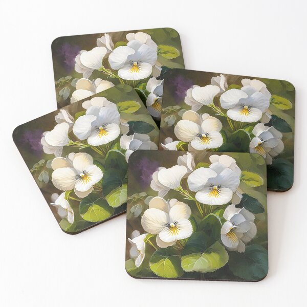 Item preview, White Violas  designed and sold by Vanover Designs.