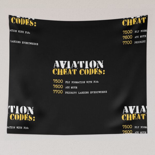 Item preview, Funny Aviation - Cheat Codes - Air Traffic Control and Pilot Humor designed and sold by Ikaroots.