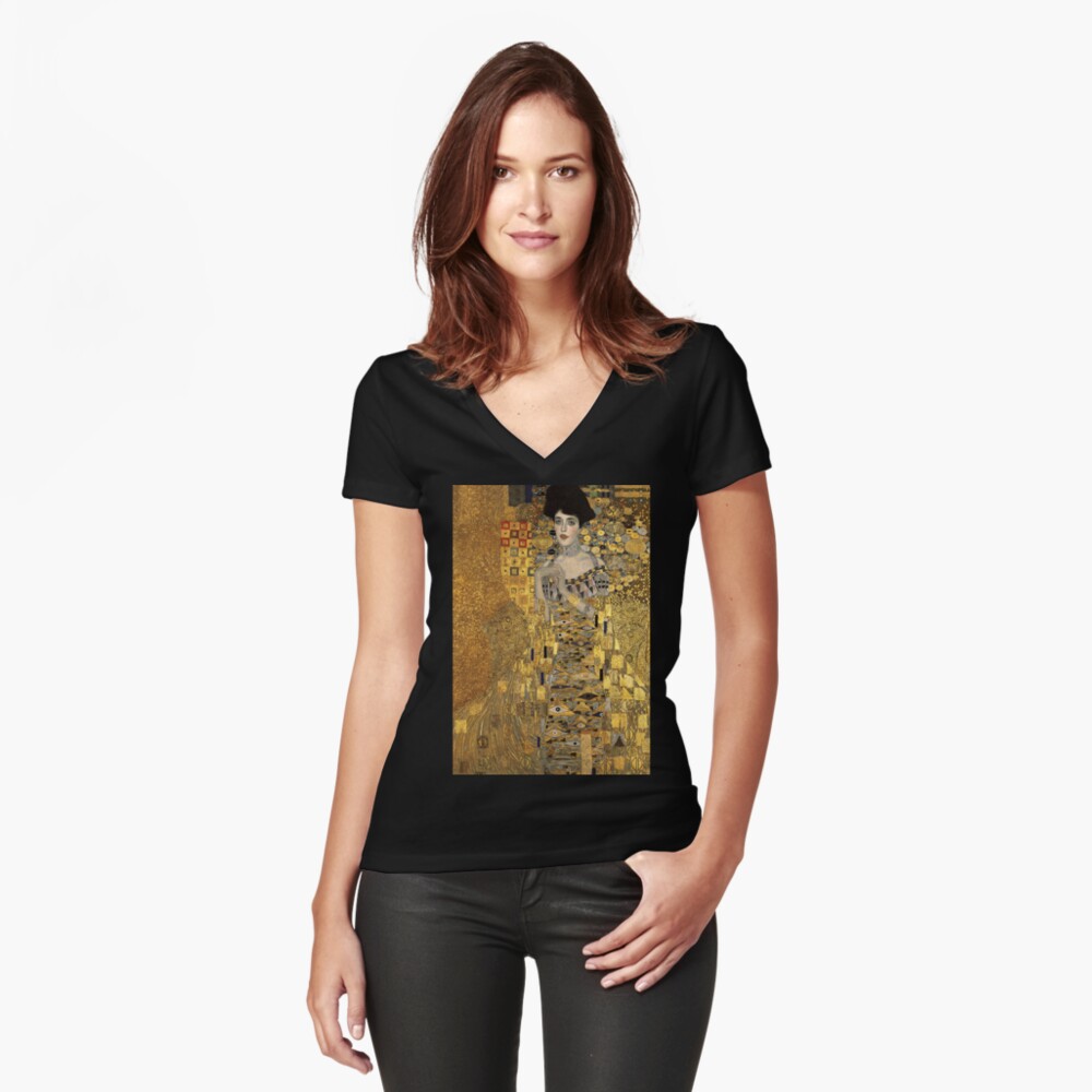 Aperçu de l'œuvre T-shirt moulant col V créée et vendue par timelessfancy.