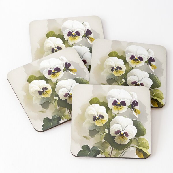 Item preview, White Violas  designed and sold by Vanover Designs.