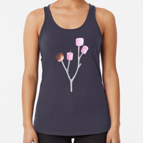 Toasted Marshmallows - Navy Racerback Tank Top